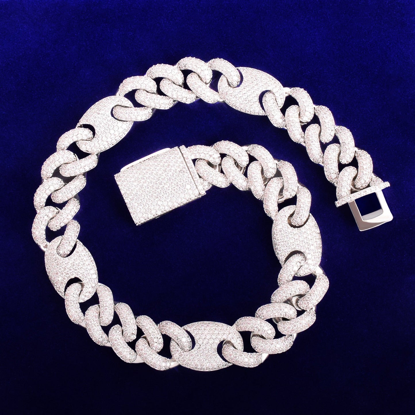 18mm Miami Cuban Chain Men's Hip Hop Necklace Link Solid Back Copper Full Zircon Fashion Rock Jewelry-4