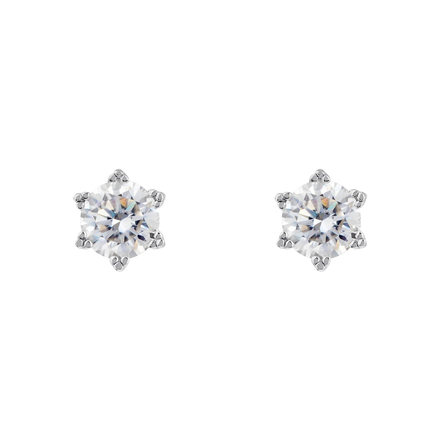 Moissanite Solitaire Diamond Earrings 0.5 carat-0
