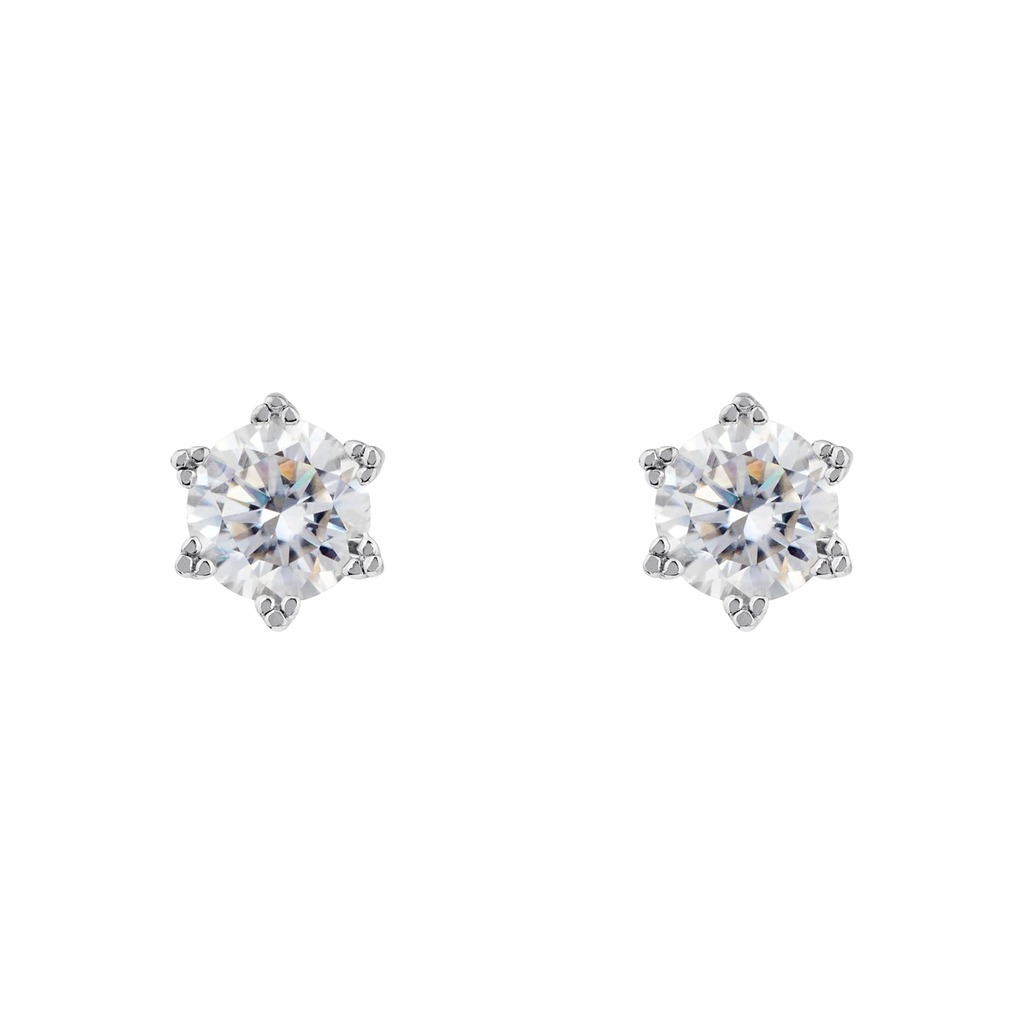 Moissanite Solitaire Diamond Earrings 0.5 carat-0